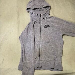 Nike Gray Zip-Up Hoodie